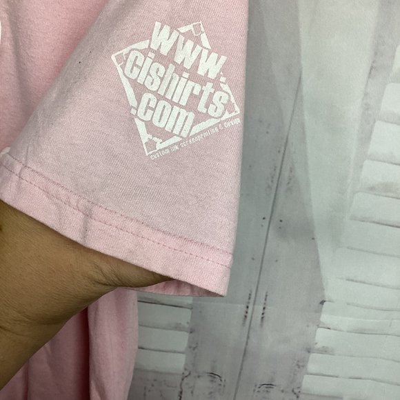 I Heart Omaha Baseball Pink Tee Shirt M - Picture 4 of 6